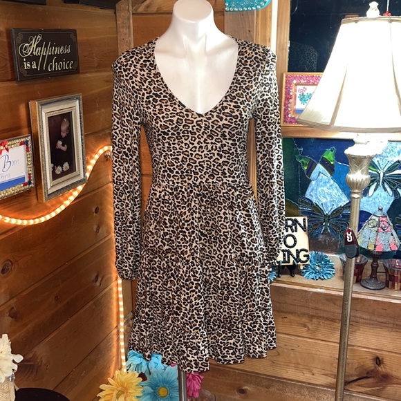 NEW Leopard tunic babydoll swing $85 dress NWT - Picture 5 of 11